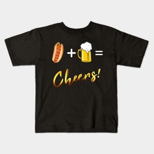 Beer and hotdog Kids T-Shirt